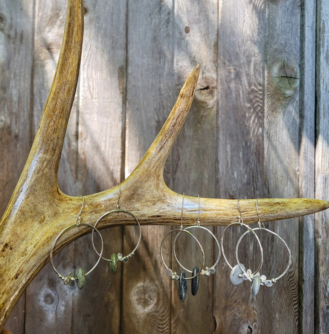 Beach Stone Hoops