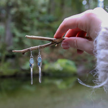 Load image into Gallery viewer, Decorative Hoops with Moonstones
