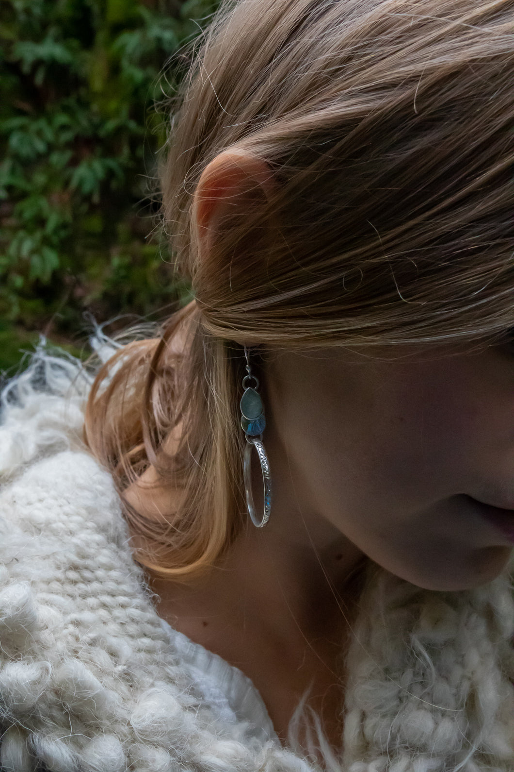 Decorative Hoops with Moonstones