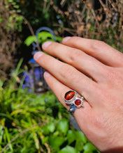 Load image into Gallery viewer, Ring with Amber &amp; Garnet
